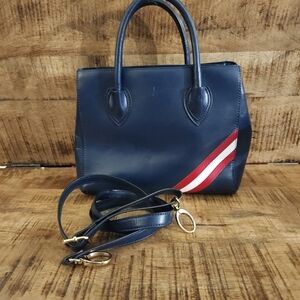 Mia & Luca Navy W/Red & White Stripe Crossbody Or Hand Bag Purse
